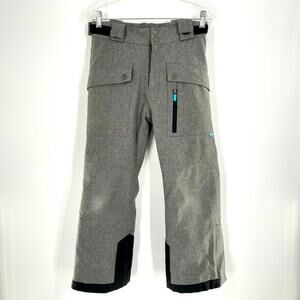 Dr Zipe Youth Ski Snowboard Pants Winter Insulated Gray 134/140 9-10‎ years